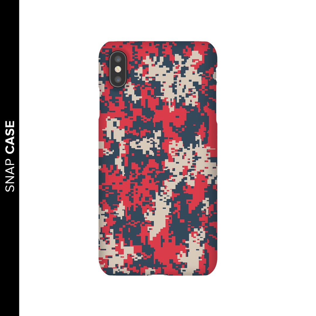 Red White and Blue Camo Phone Case Camouflage Phone Case Etsy