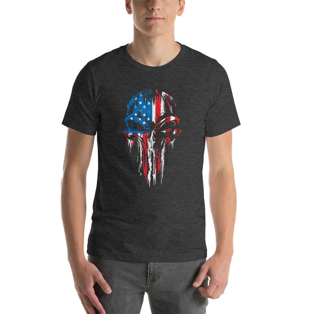 Punisher Skull American Flag T-shirt USA Shirt America - Etsy