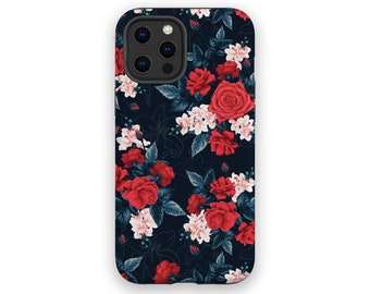 RED ROSES iPhone Case for iPhone 12 Pro, iPhone 12, iPhone 12 Mini, iPhone 11 Pro, iPhone 11, iPhone SE, iPhone Xs Max, iPhone Xr, iPhone 8