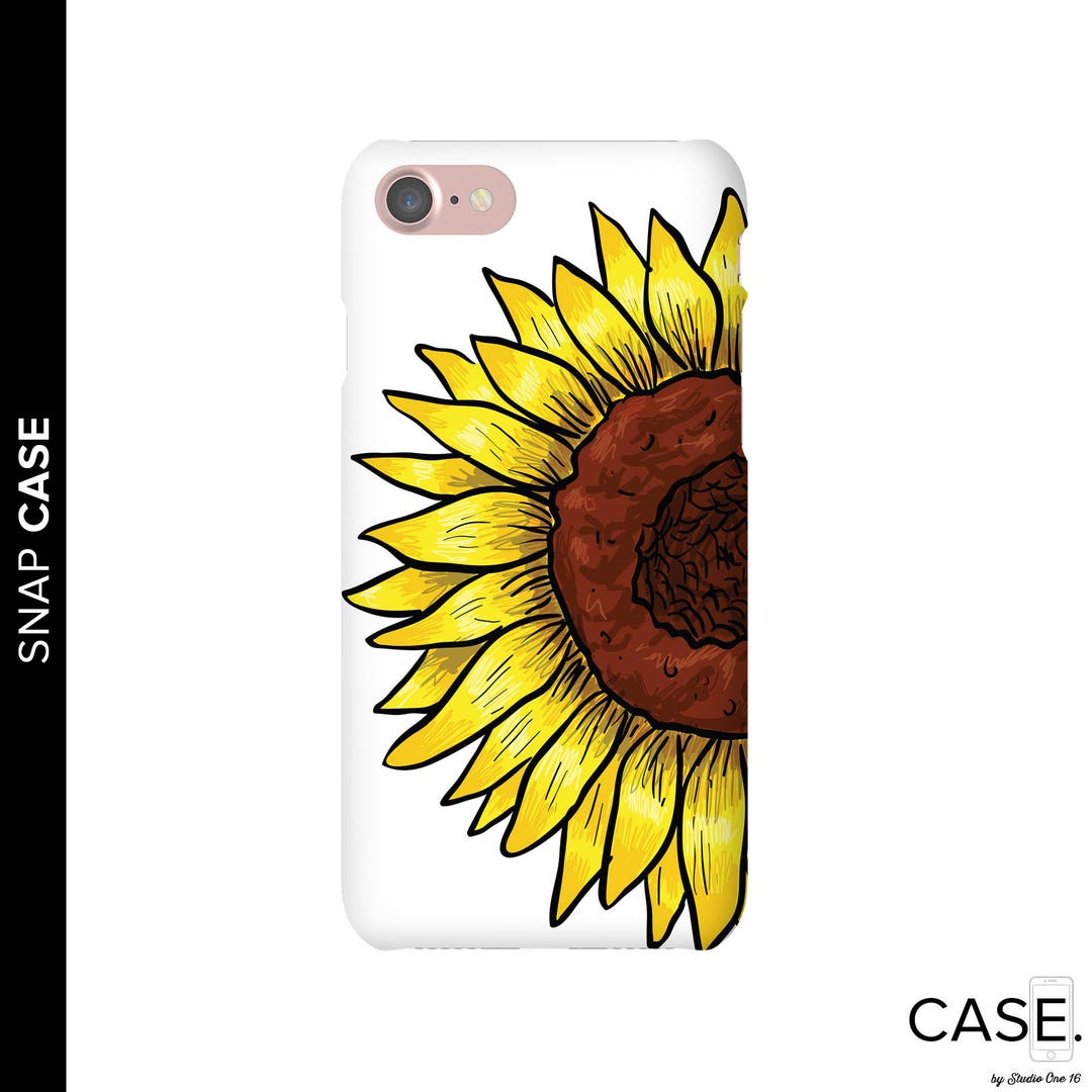 Sunflower Phone Case Floral Phone Case Iphone 7 Flower Case Etsy