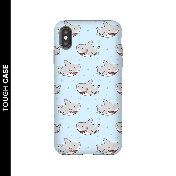 Cute Shark Phone Case, Shark Phone Case, iPhone X Case, iPhone XR Case, Samsung Phone Case, Galaxy S10 Case, iPhone XS MaX Case, Shark Case