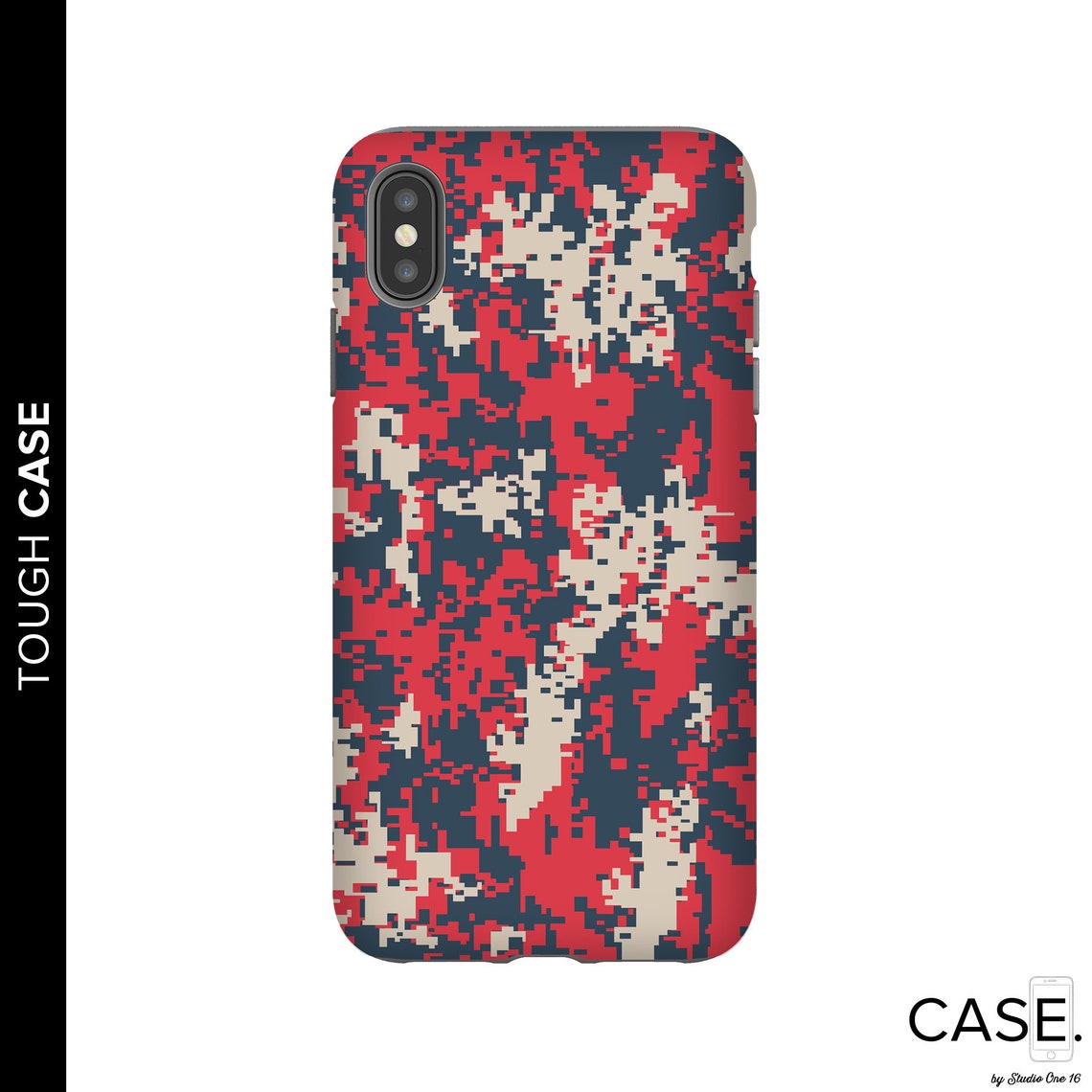 Red White and Blue Camo Phone Case Camouflage Phone Case Etsy