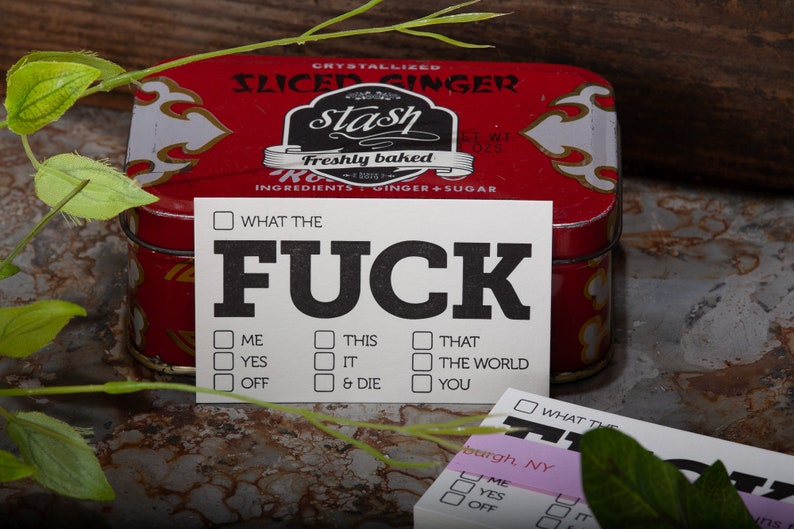 Fuck You Business Cards What The Fuck Set Of 25 Funny Etsy 