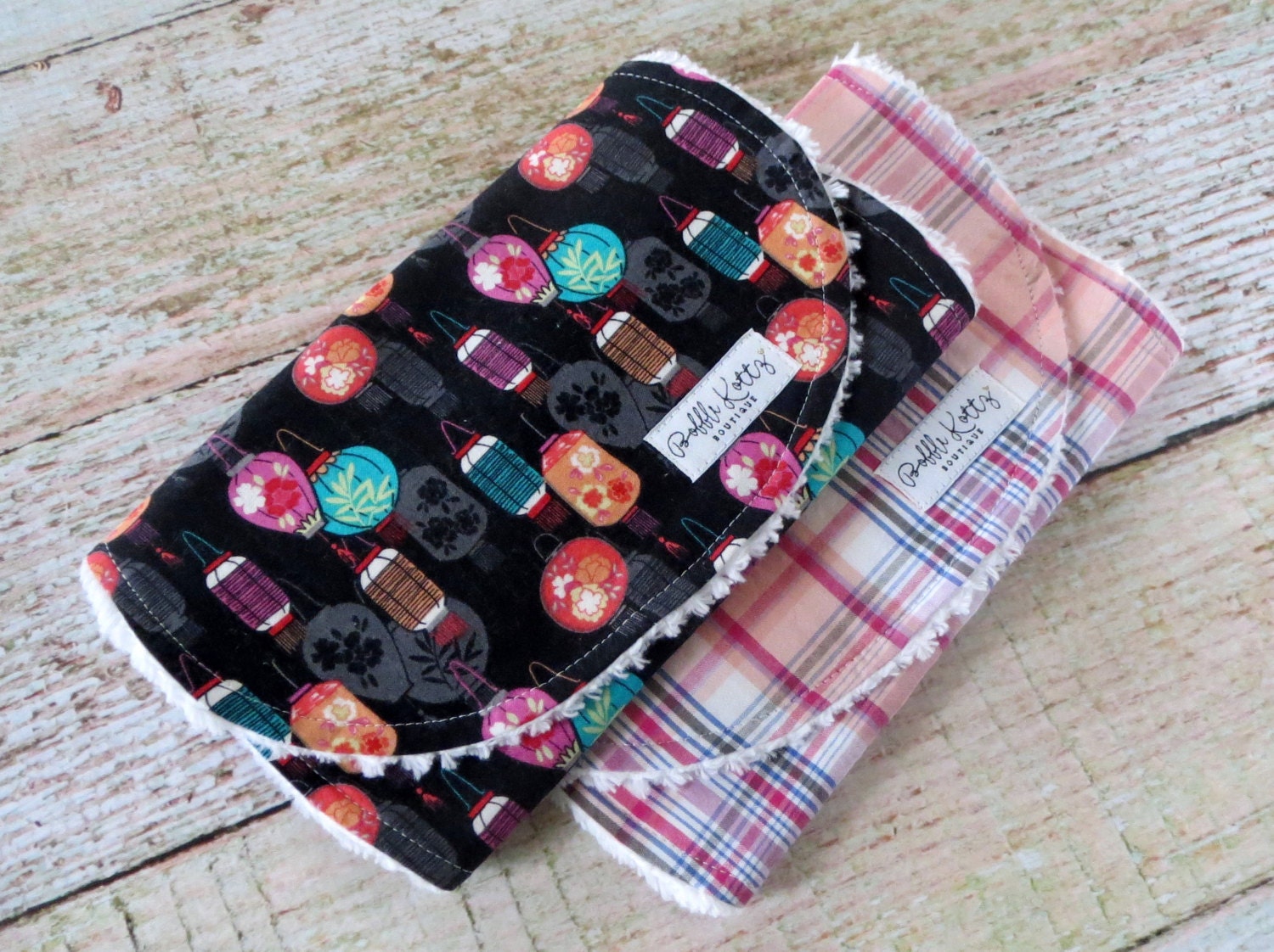 Baby Burp Cloths - Baby Girl Burp Cloths - Lantern Burp Cloth - Pink ...