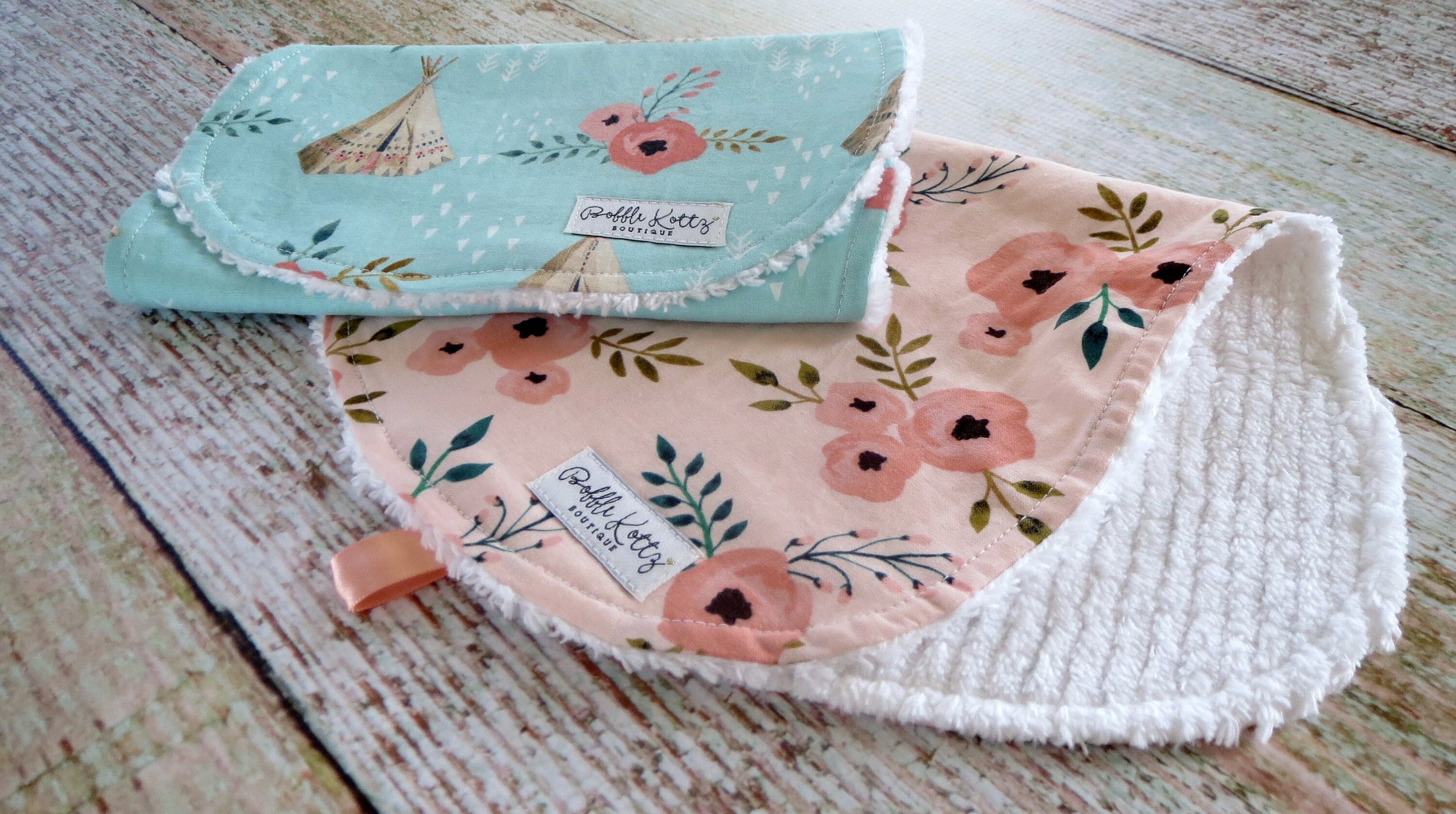 Burp Cloths Baby Burp Cloths Baby Girl Burp Cloths Etsy