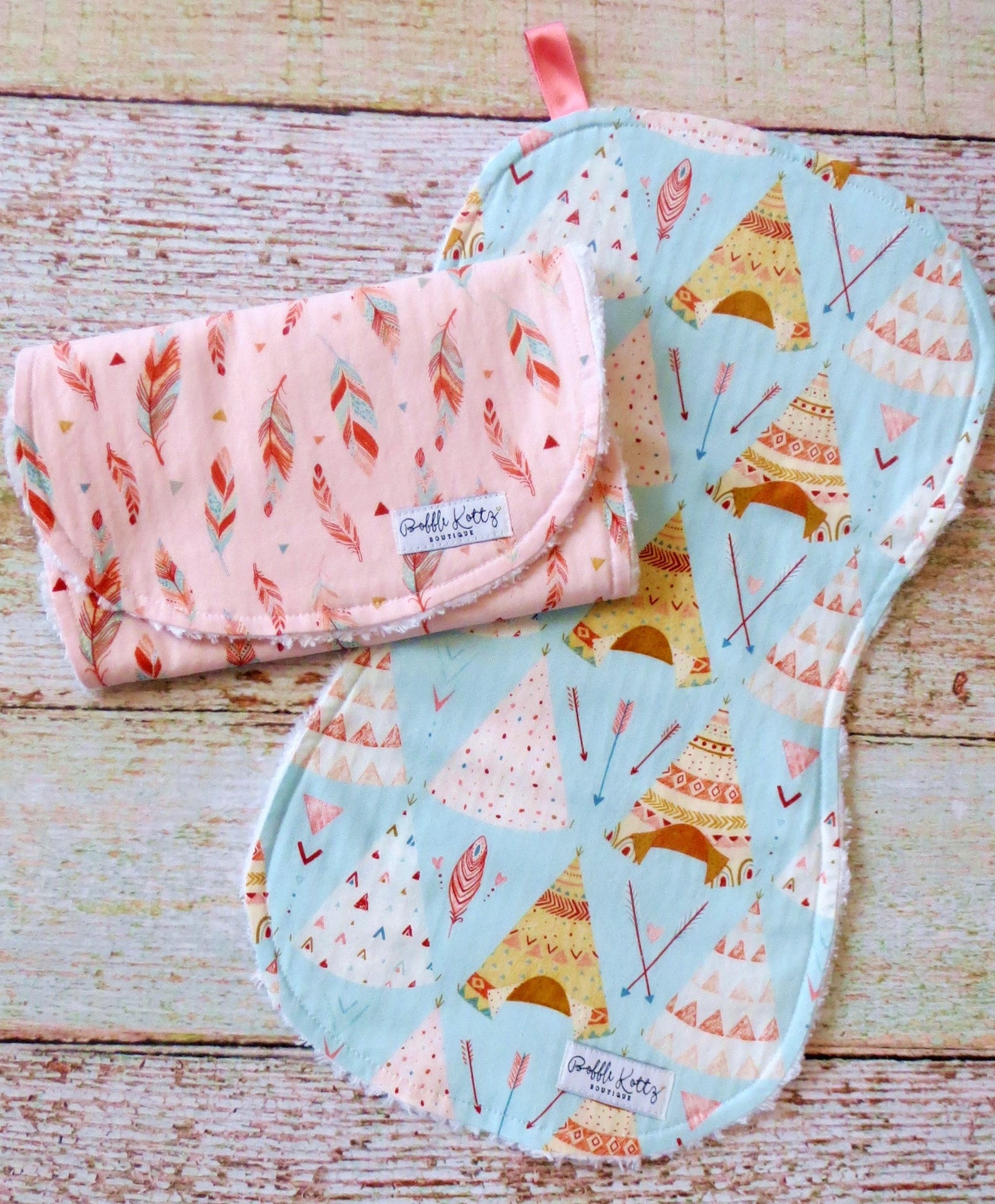 Baby Burp Cloths Baby Girl Burp Cloths Bohemian Burp Etsy