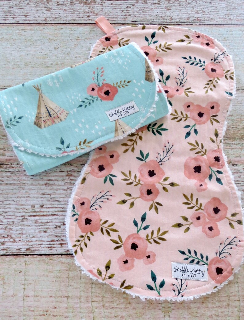 Burp Cloths Baby Burp Cloths Baby Girl Burp Cloths Etsy