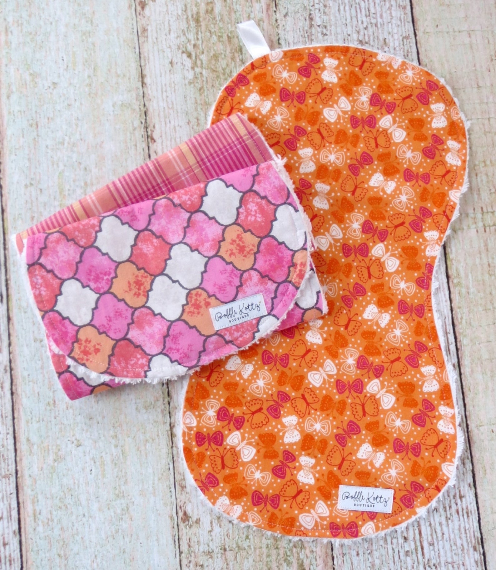 Baby Burp Cloths Baby Girl Burp Cloths Butterfly Burp Etsy