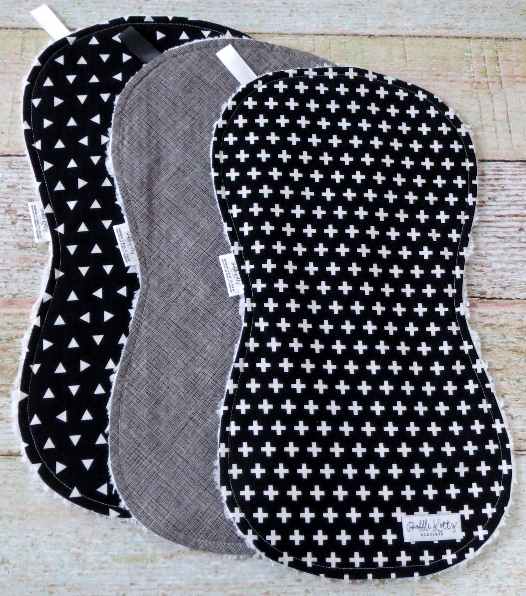 Burp Cloths Gender Neutral Burp Cloths Monochromatic Burp Etsy