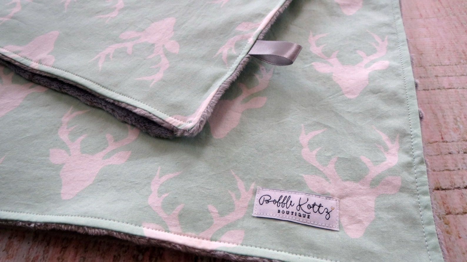 Baby Blanket Baby Boy Blanket Stag Baby Blanket Minky Etsy