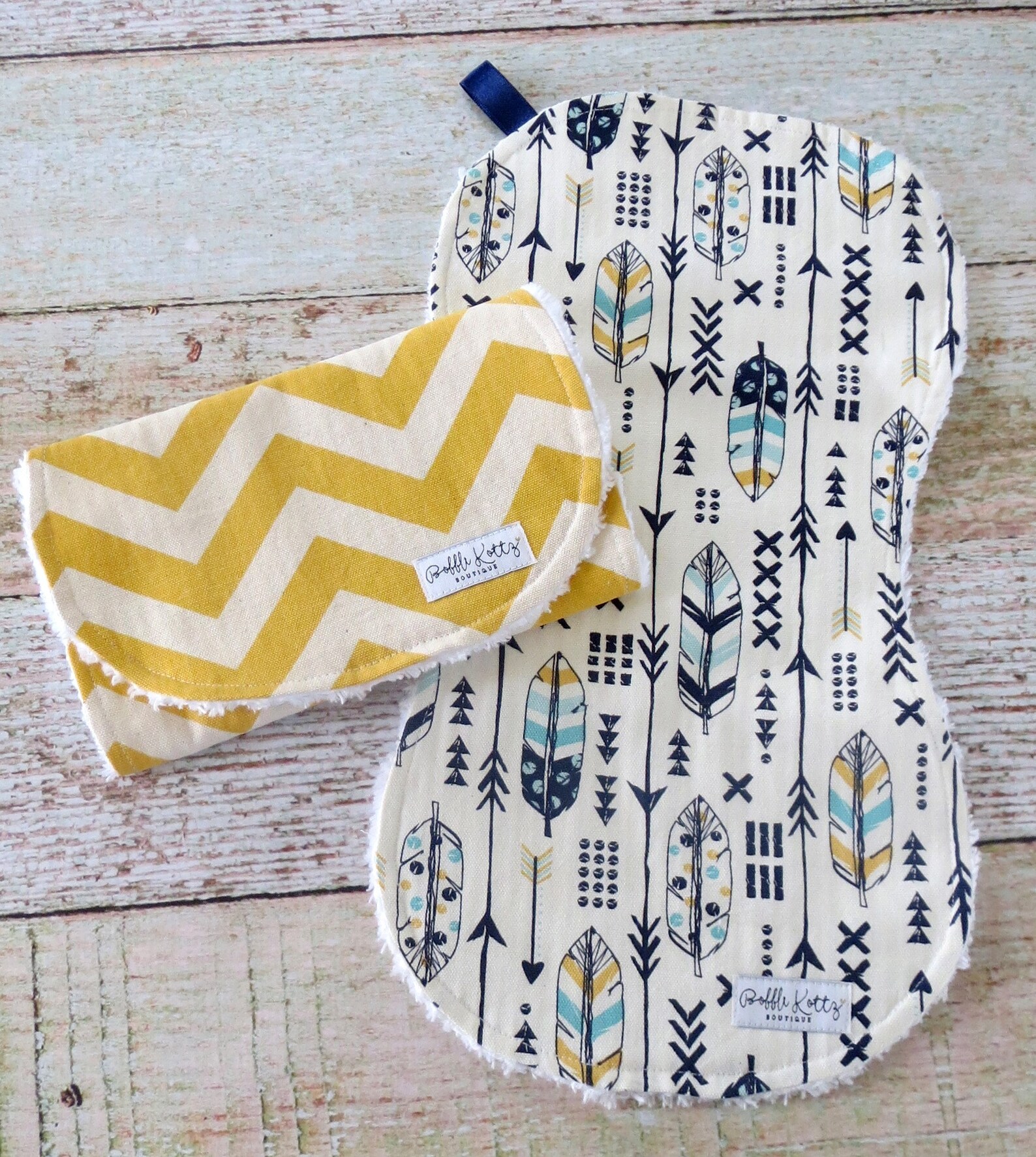 Baby Burp Cloths Baby Boy Burp Cloths Navy Yellow Burp Etsy UK