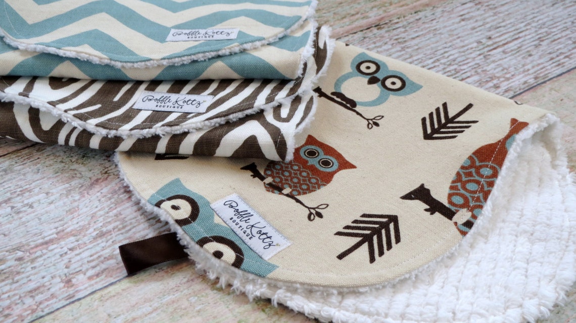 Baby Burp Cloths Baby Boy Burp Cloths Woodland Burp Cloths Etsy