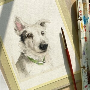 Watercolour Pet Portrait, dog portrait, cat portrait, pet painting image 8