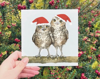 Little Owl Cards, Handmade, Christmas cute owl card