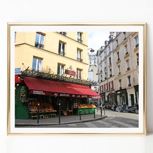 Amélie Fruit Market Digital Download. Montmartre Paris Photo. French Wall Art. Paris Street Scene. Au Marche de la Butte. Instant Download. image 1