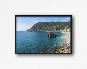 Digital Download. Monterosso al Mare Beach Photo. Cinque Terre, La Spezia, Ligurian Coast, Italy. Travel Photography. Instant Download.