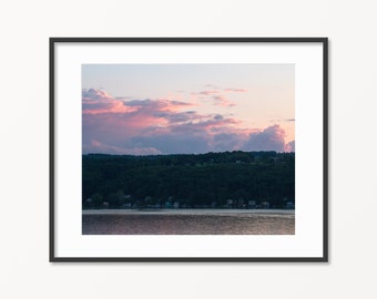 Keuka Sunset Digital Download. Keuka Lake Photo. Bluff Point. Finger Lakes. Summer Sunset Sky. Lake Photography. Instant Download