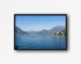 Digital Download. Lake Como Landscape. Taken from Varenna, Lecco, Villa Monastero. Italy Travel Photography. Instant Download.