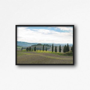 Digital Download. Val d&#39;Orcia Landscape Photo. Tuscany Italy Travel Photography. Cypress Trees. Toscana Countryside. Instant Download.