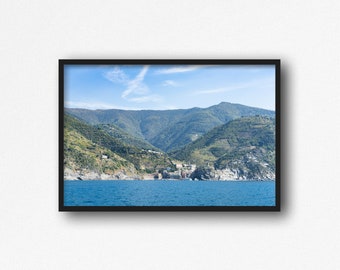 Digital Download. View of Vernazza Landscape Photo. Cinque Terre, Ligurian Coast, Italy. La Spezia. Travel Photography. Instant Download.
