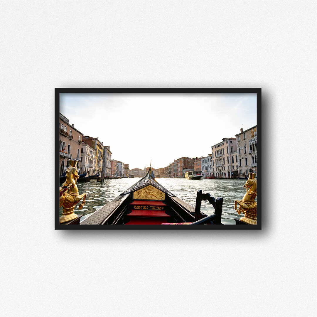 Digital Download. Gondola Ride Sunset Venice Italy Photo. Grand Canal ...