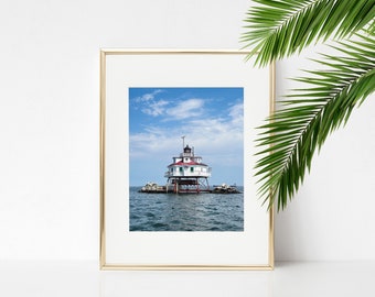 Thomas Point Shoal Lighthouse 1 Digital Download. Annapolis, Maryland. Chesapeake Bay. Annapolis Travel Photo. Instant Download