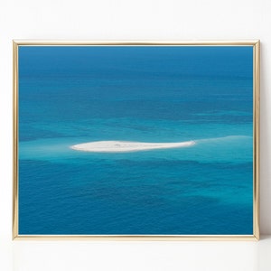 Digital Download. Sandbar Photo. Aerial Photography. Seaplane View. Key West. Ocean Travel Photography. Tropical. Florida Beach.