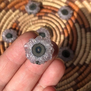 Amethyst stalactite slice