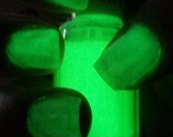 Glow-worm - Glow in the Dark Nail Polish - Glow Nail Polish - Green Nail Polish - Nail Polish - Vegan Nail Polish - 5 Free - Ready to Ship