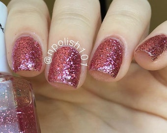 My Only Love - Bright Pink Glitter Nail Polish - 5 Free
