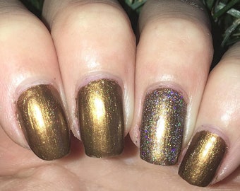 Rich Jewel Nail Polish – Bronze Black Metallic, Vegan 5-Free