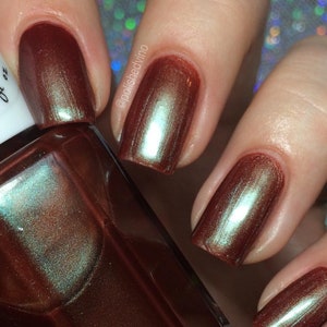 Bitter Wormwood Brown Nail Polish Teal Nail Polish Duochrome Nail Polish Nail Polish Vegan Nail Polish 5 Free Ready to Ship image 1