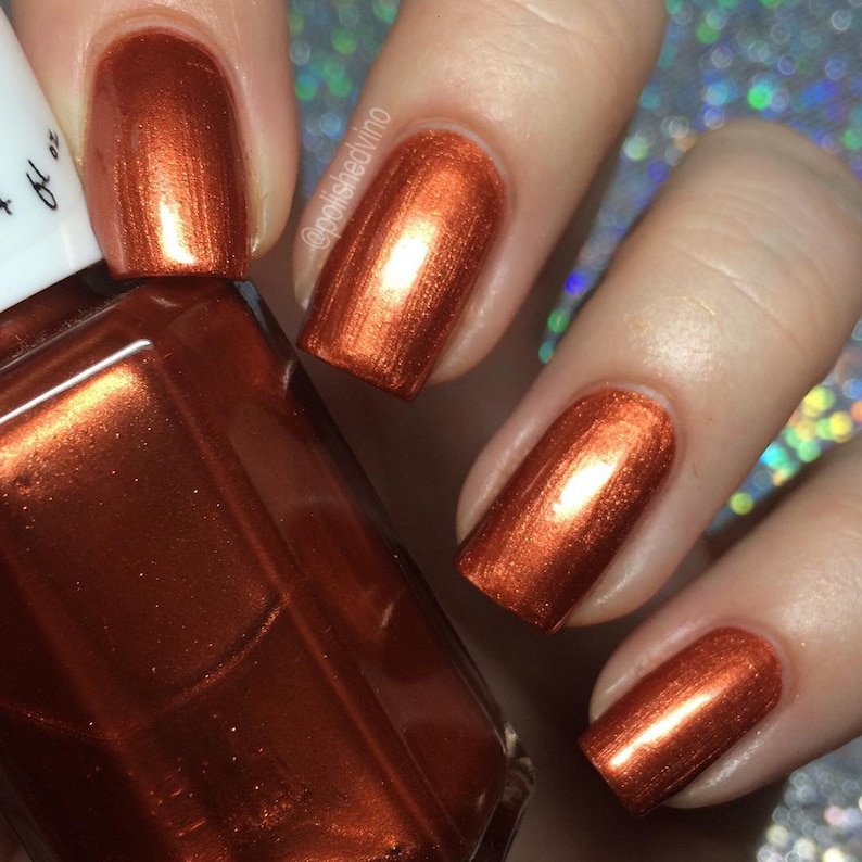 To Burn Bright Orange Nail Polish Burnt Orange Nail Polish Etsy