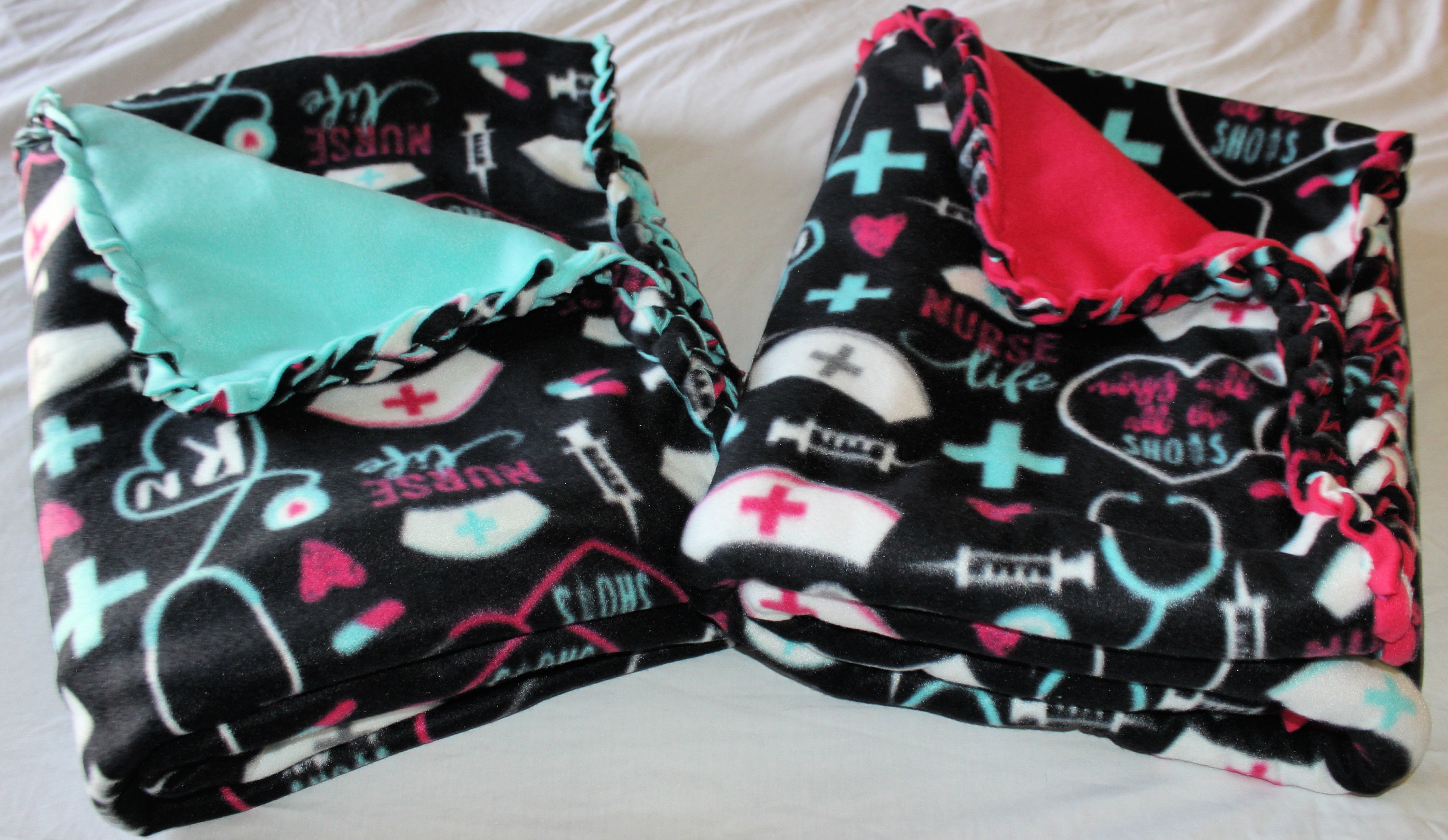Nurse Blankets Nurse Appreciation Gifts No Sew Fleece Etsy