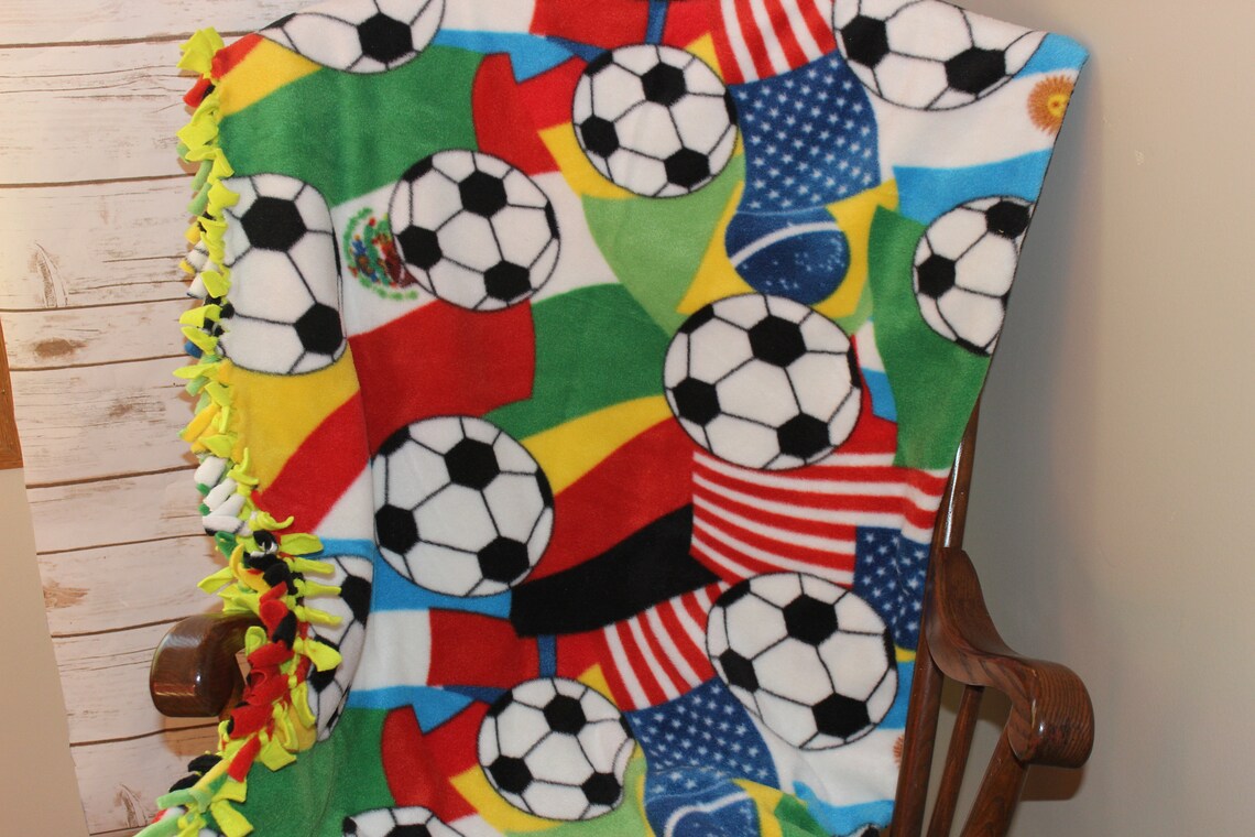soccer blanket for boysSoccer Fleece Tie Blanketgift for Etsy