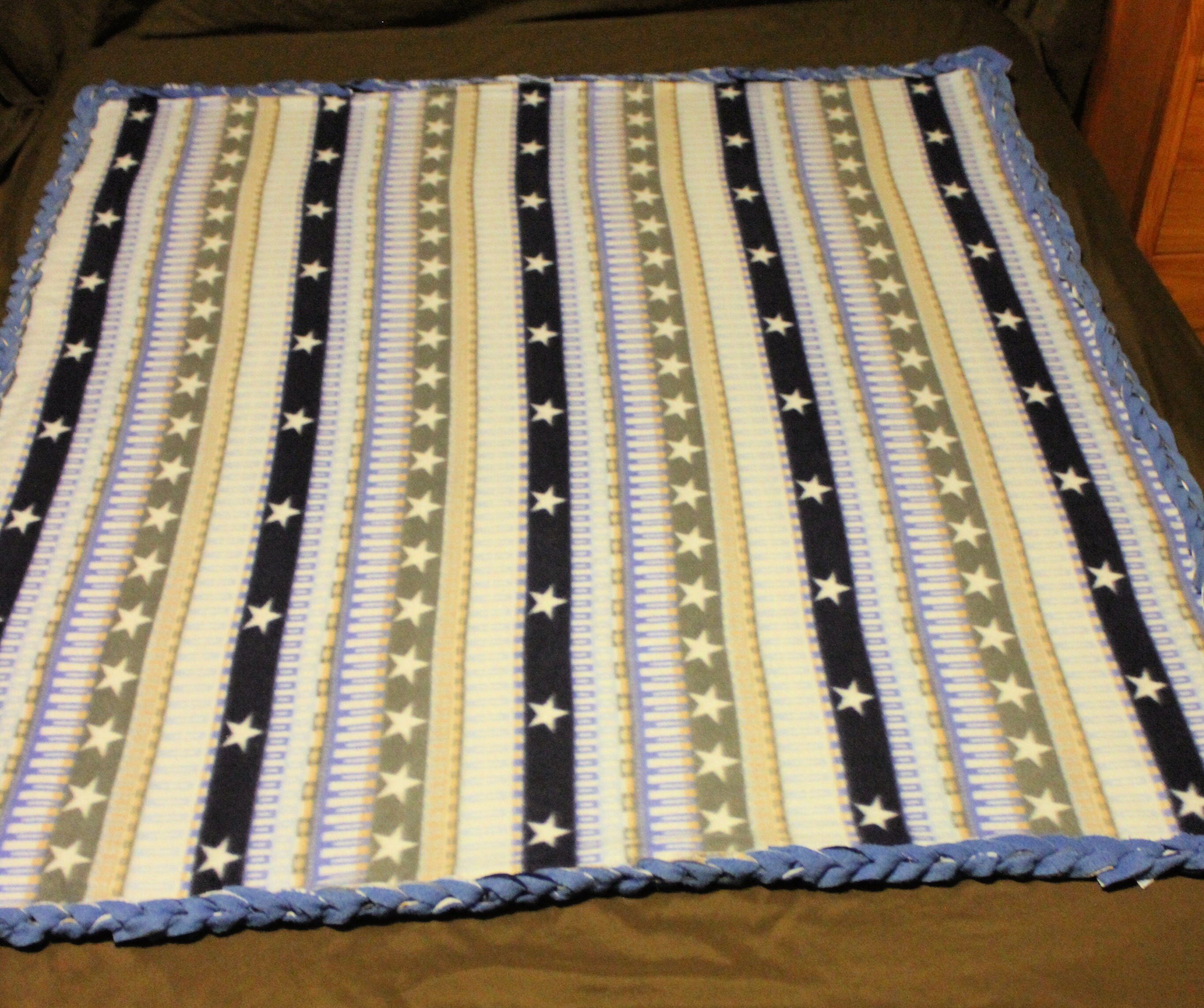Stars and Stripes Blanket Western Blanket No Sew Fleece Etsy