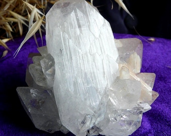 Apofilita – Cristal transparente de 180 g (6 × 6 × 6 cm) para meditación, sanación y energía universal (Reiki)