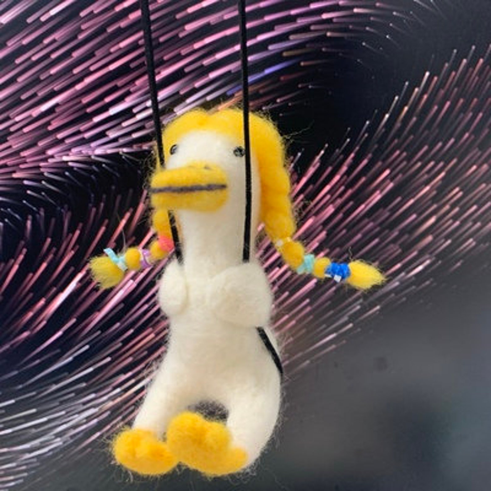 2021 New Swing Duck Wool needle felt kit DIY handmade duck toy Etsy