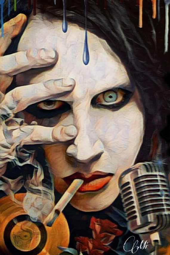 Art Print Poster Canvas  Marilyn Manson