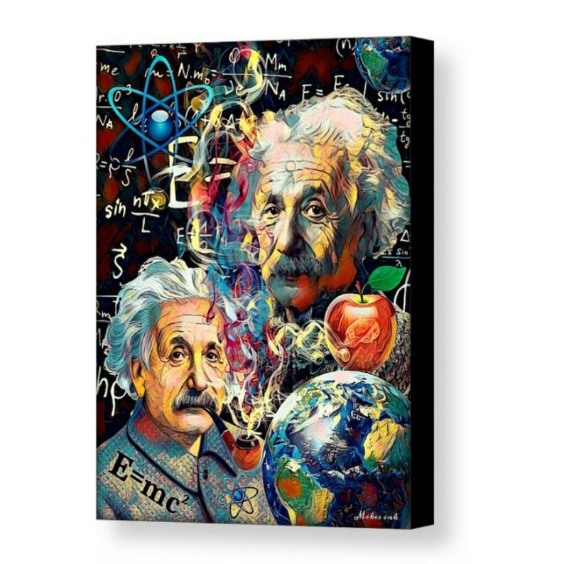 Albert Einstein Canvas or Paper Art Print 1.5 inch Stretched Etsy