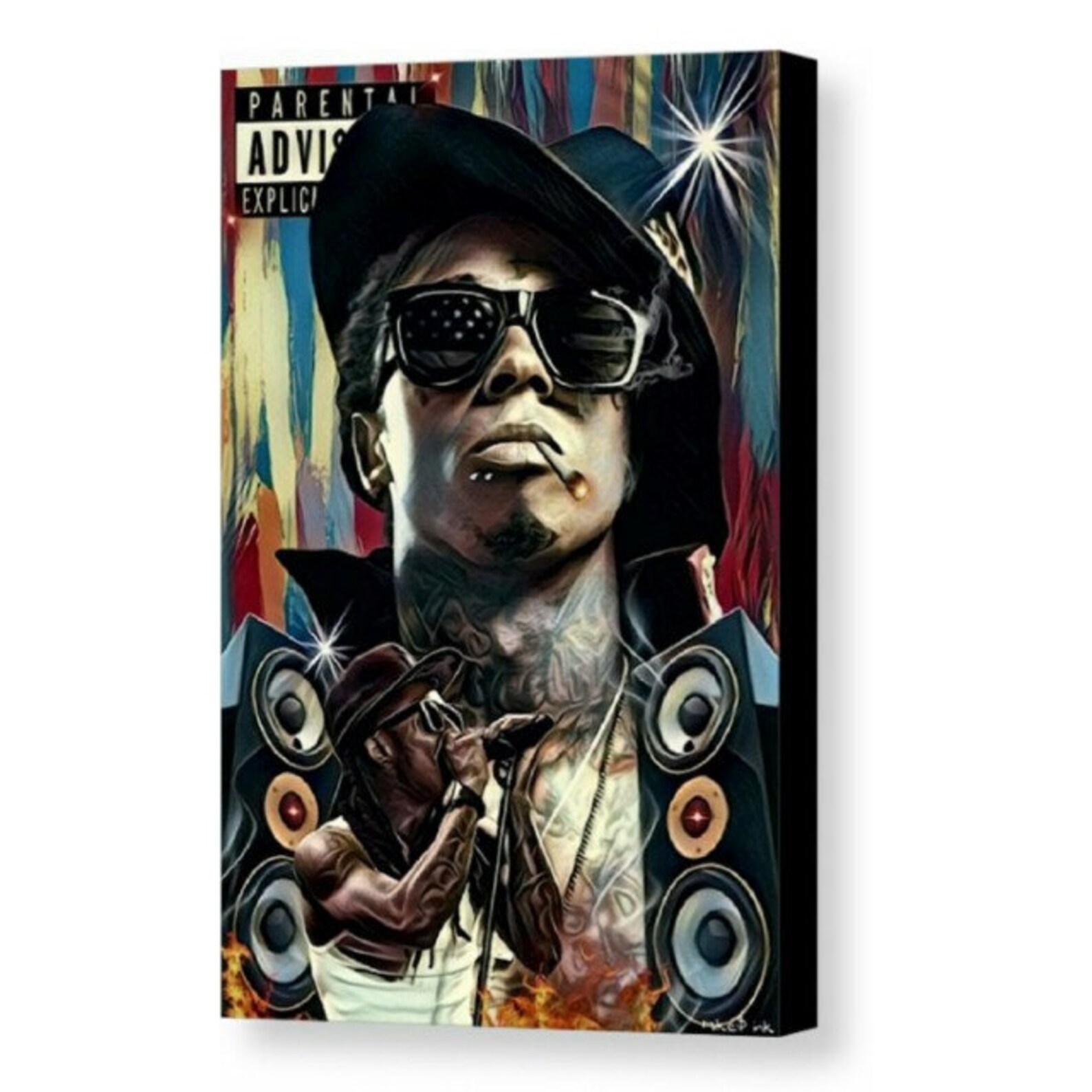 Lil Wayne Art Print 1.5 inch Stretched or Rolled Canvas ...