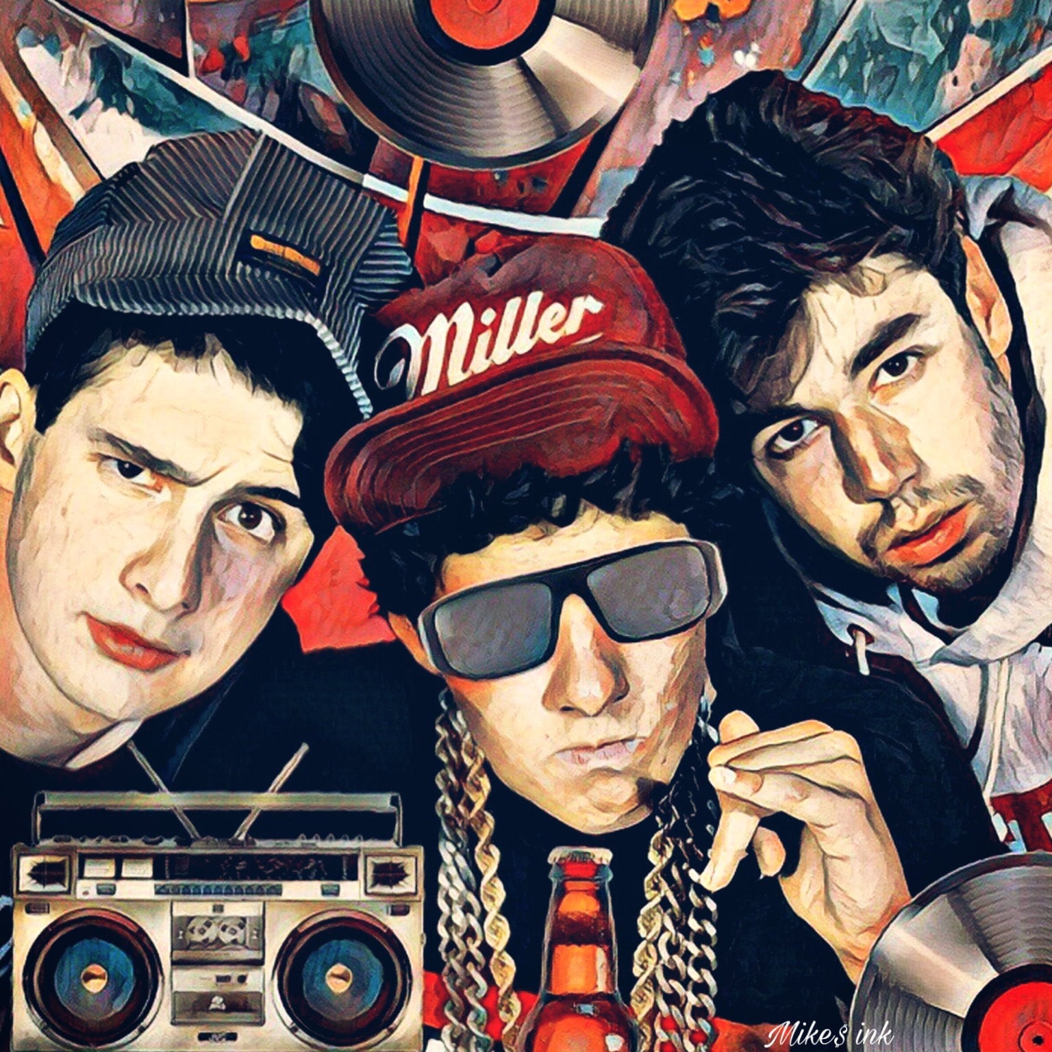 Beastie Boys Inspired Art Print 1.5 Inch Stretched or Rolled | Etsy