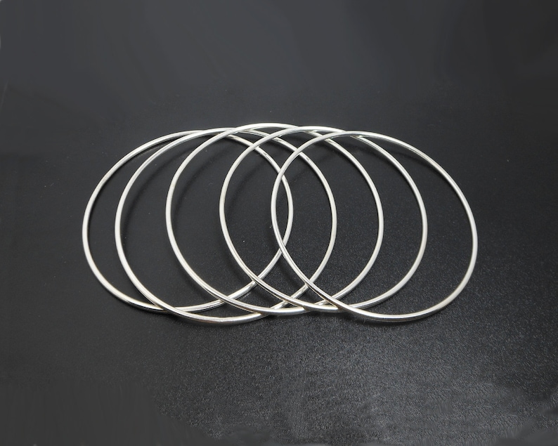 925 Sterling Set Of Round Bangles Set of 5 Silver Bangles Holiday Gifts Womens Bangles Gifts For Her WB303 Handmade Solid Bangles