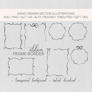Ultiem bundelpakket met golvend lint | Svg-, png-bestanden | Uitnodiging briefpapier bewerkbare sjabloon DIY-lijsten |