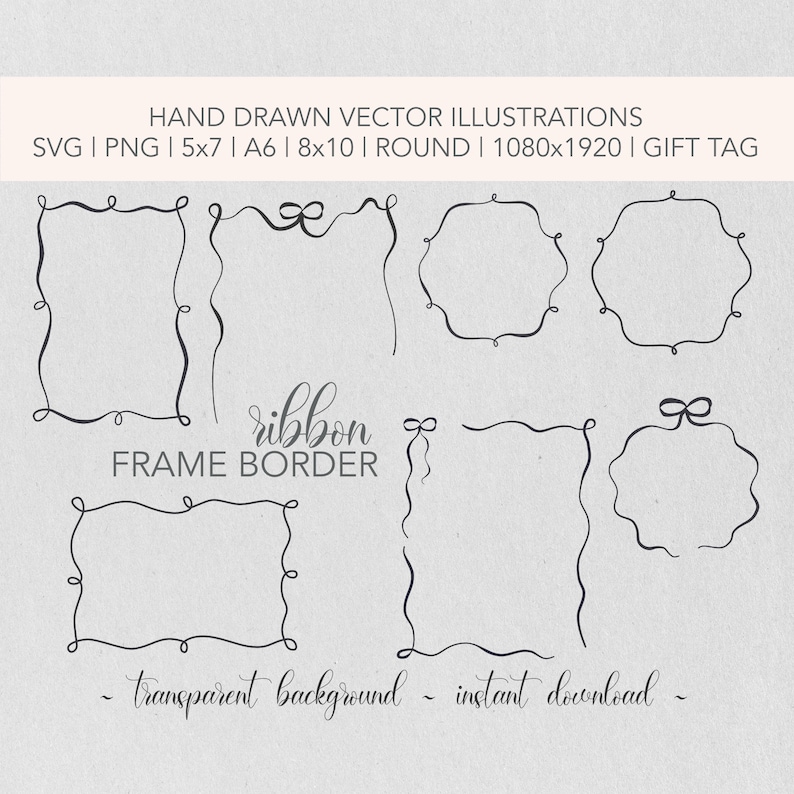 Ultimate Ribbon Wavy Border Bundle Pack | Svg, Png Files | Invitation ...