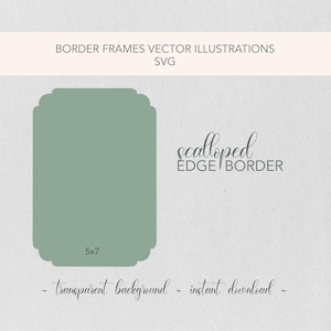 Jakobsmuschel Ecke Rand Rahmen SVG Datei | DIY Hochzeitspapeterie | Magazin Vorlage | Plotterdatei