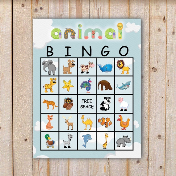 Free Printable Animal Bingo Cards Free Printable Animal Bingo Cards