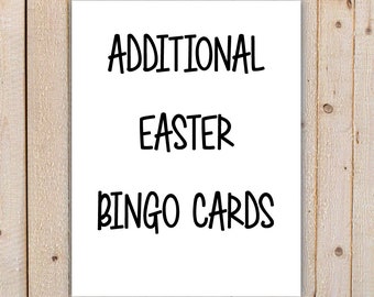 10 Additional Easter Bingo Game Cards - Printable, INSTANT DOWNLOAD