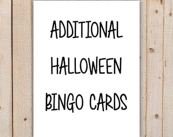 10 Additional Halloween Bingo Game Cards - Printable, INSTANT DOWNLOAD