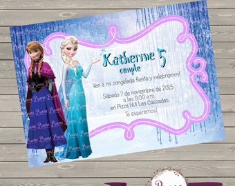 Frozen Invitation · Frozen · Personalized  · 4x6 · 5x7 · Printable · Elsa · Anna · Olaf · Frozen birthday party · DIY